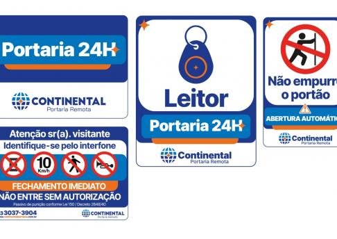 Placas Continental Portaria Remota
