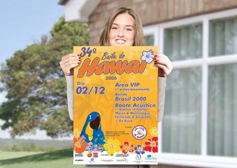 Cartaz Iate Clube - Baile do Hawai