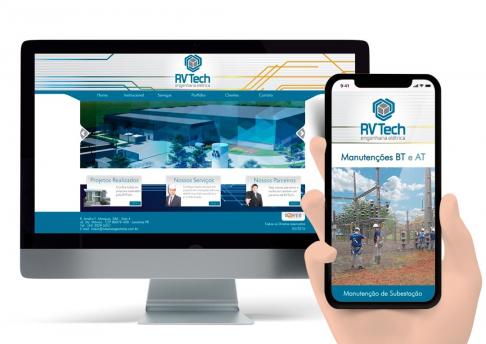Site RVTech Engenharia Elétrica