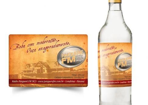 Rótulo Cachaça Paiquerê FM